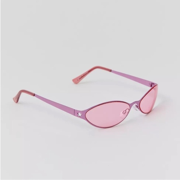 Urban Outfitters Accessories - UO Juliet Metal Shield Sunglasses pink